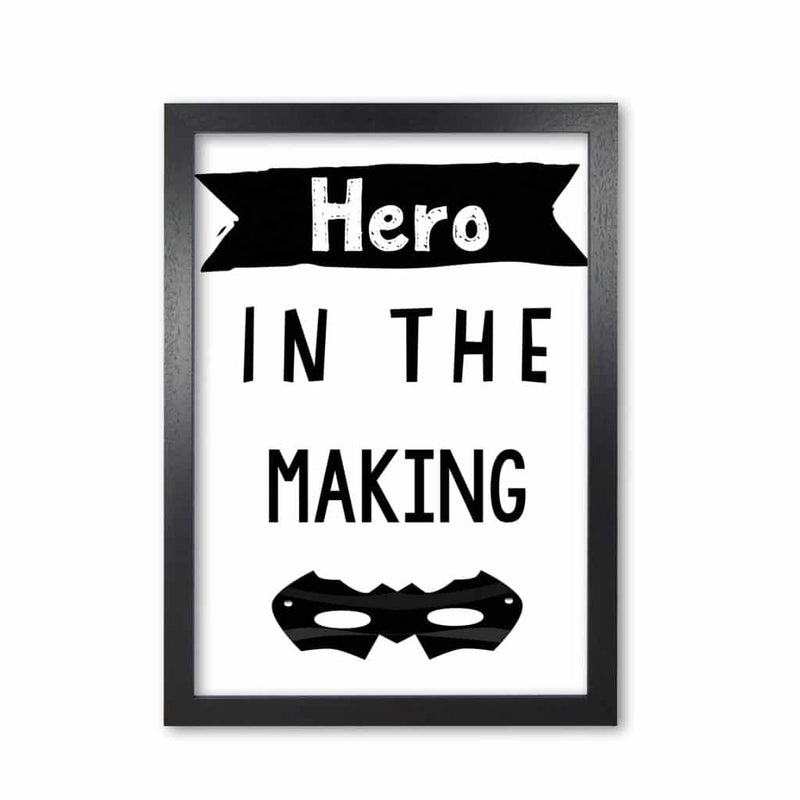 Hero in the making modern fine art print, framed childrens nursey wall art poster