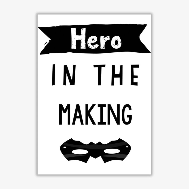 Hero in the making modern fine art print, framed childrens nursey wall art poster