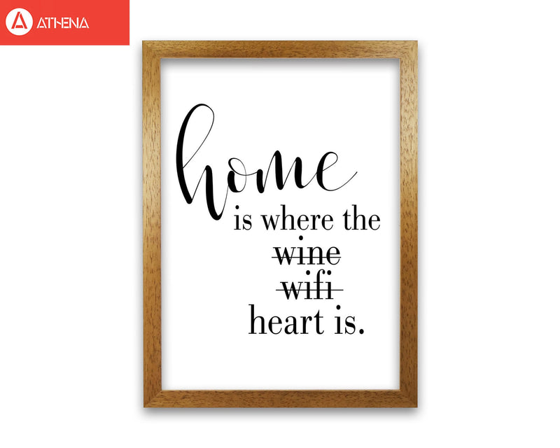 Home is where the heart is modern fine art print, framed typography wall art