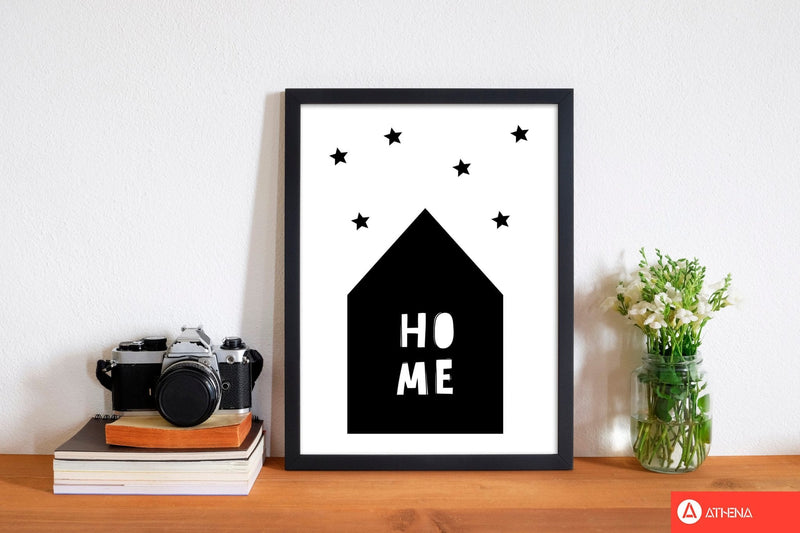 Home scandi modern fine art print, framed typography wall art