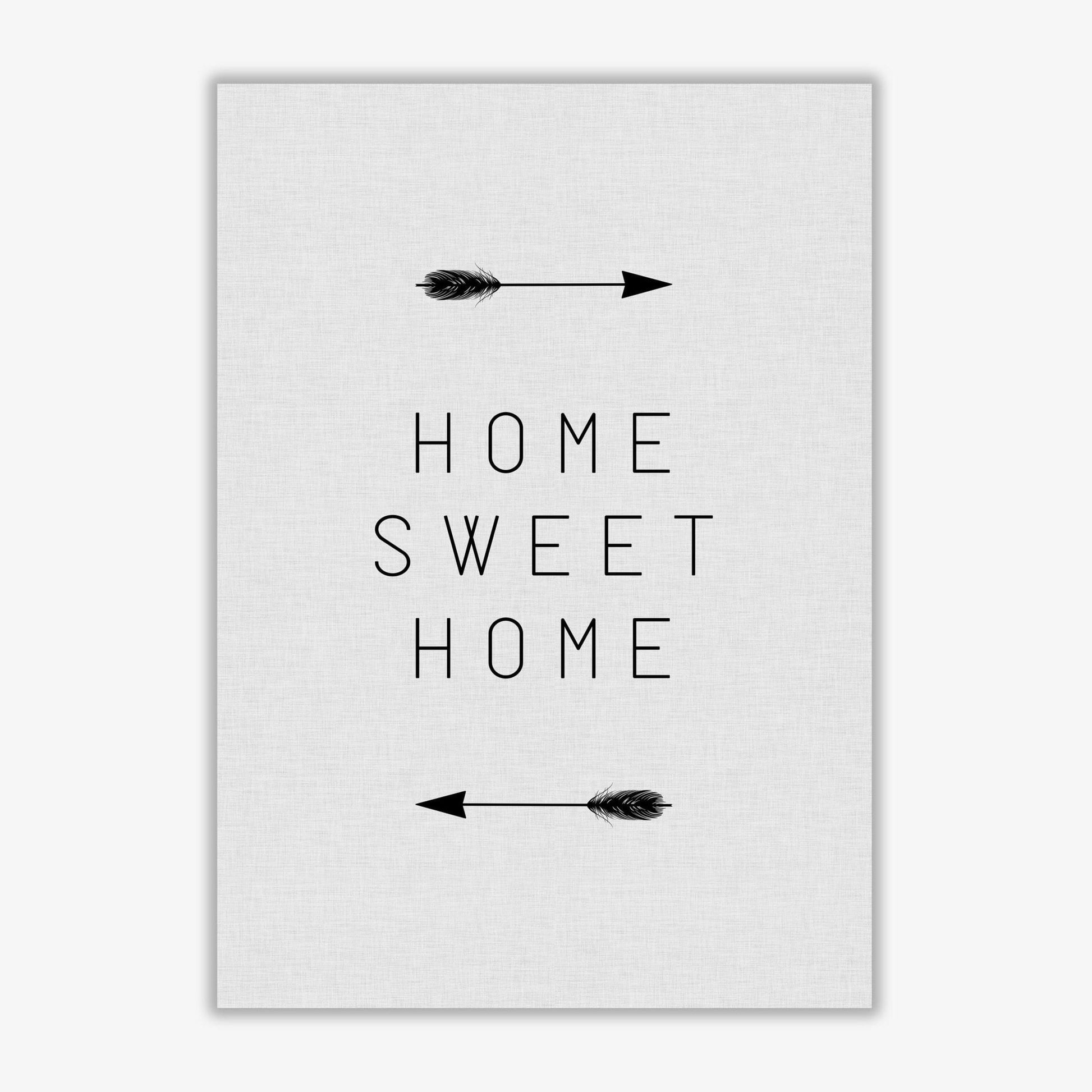 Home sweet home arrow quote fine art print by orara studio