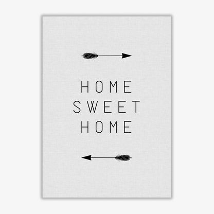Home sweet home arrow quote fine art print by orara studio