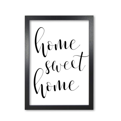 Home sweet home modern fine art print, framed typography wall art