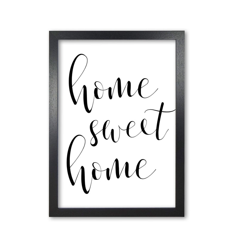 Home sweet home modern fine art print, framed typography wall art