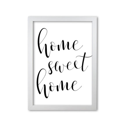 Home sweet home modern fine art print, framed typography wall art