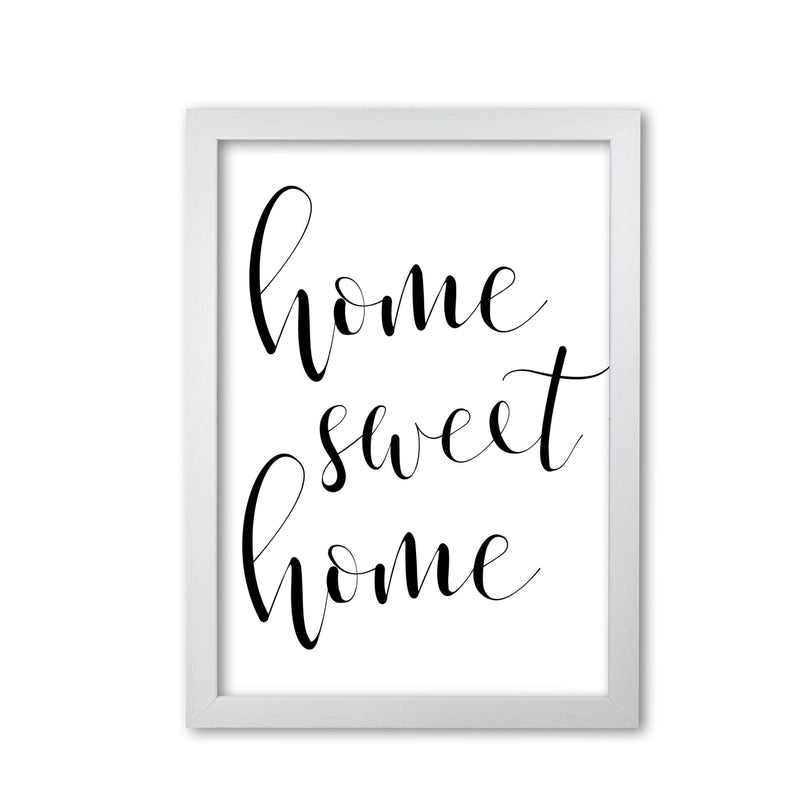 Home sweet home modern fine art print, framed typography wall art