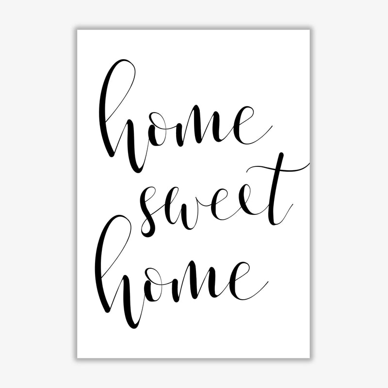 Home sweet home modern fine art print, framed typography wall art