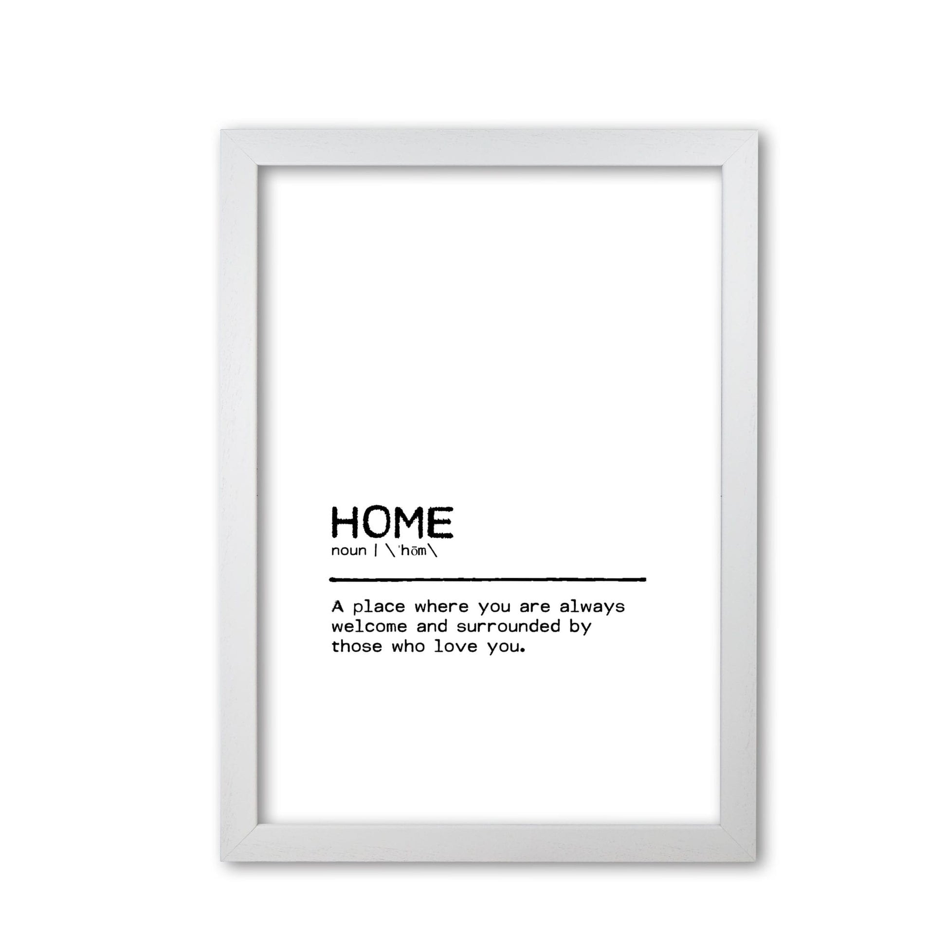 Home welcome definition quote fine art print by orara studio