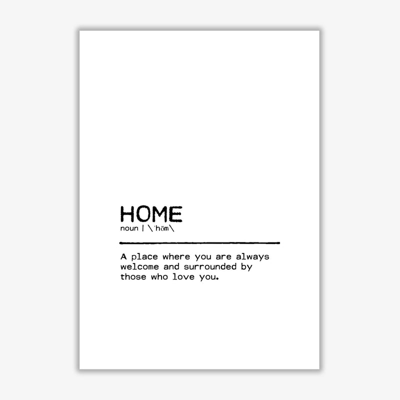 Home welcome definition quote fine art print by orara studio