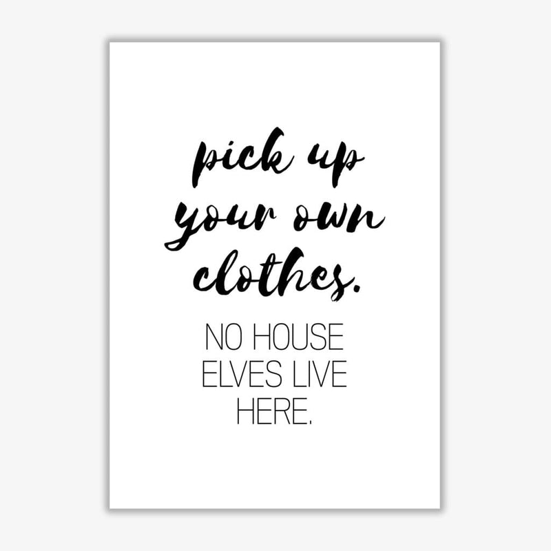 House elves, bathroom modern fine art print, framed typography wall art