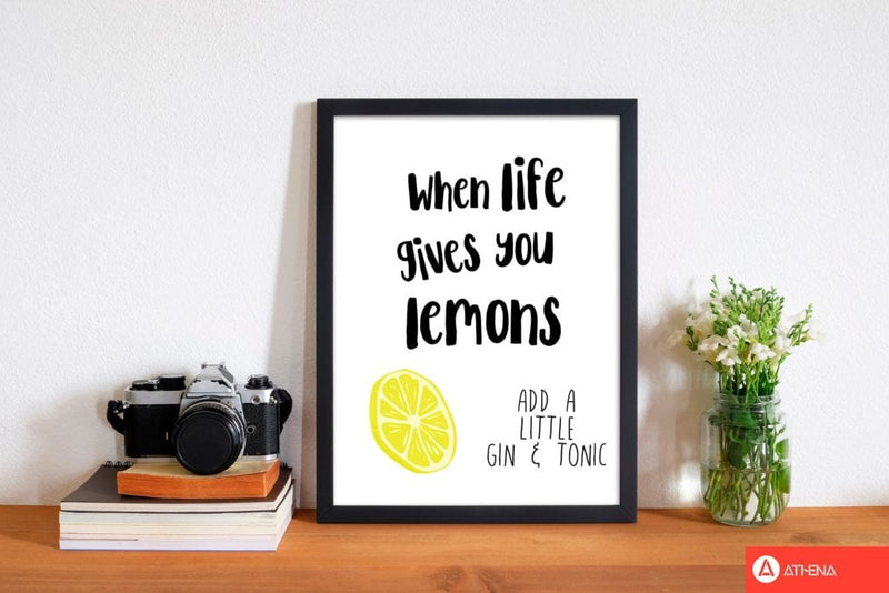 Humorous gin sayings multi set fine art kitchen typography wall art poster print | framed or print only | free shipping