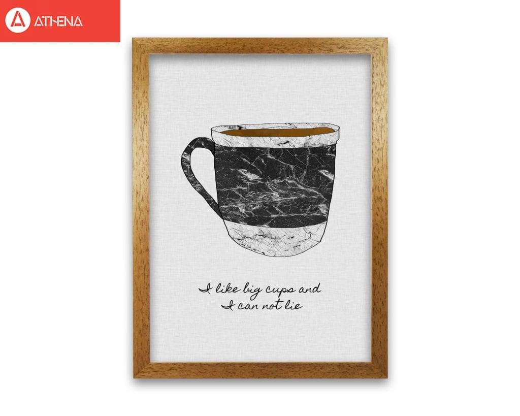 I like big cups fine art print by orara studio, framed kitchen wall art