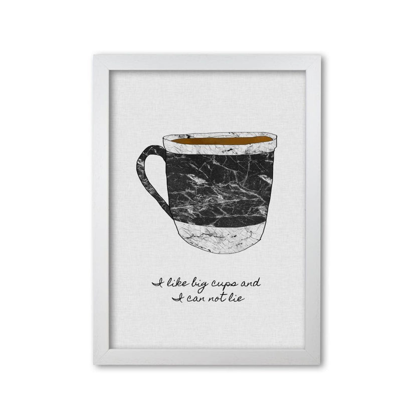 I like big cups fine art print by orara studio, framed kitchen wall art