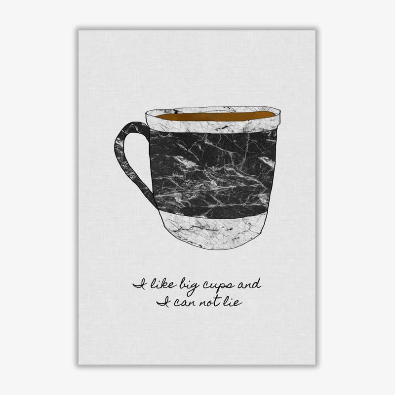 I like big cups fine art print by orara studio, framed kitchen wall art