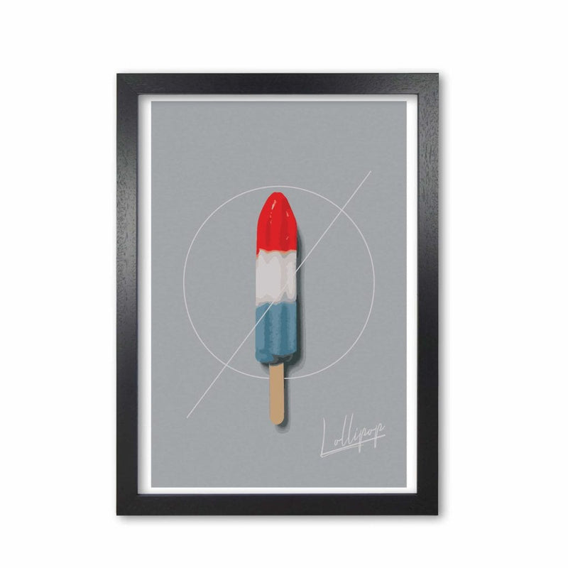 Ice lolly modern fine art print, framed kitchen wall art