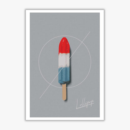Ice lolly modern fine art print, framed kitchen wall art