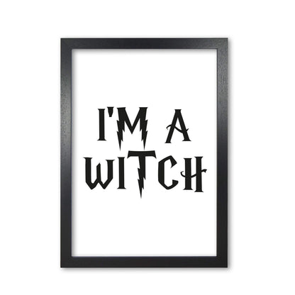 I&#39;m a witch modern fine art print, framed typography wall art