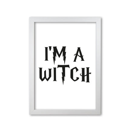 I&#39;m a witch modern fine art print, framed typography wall art