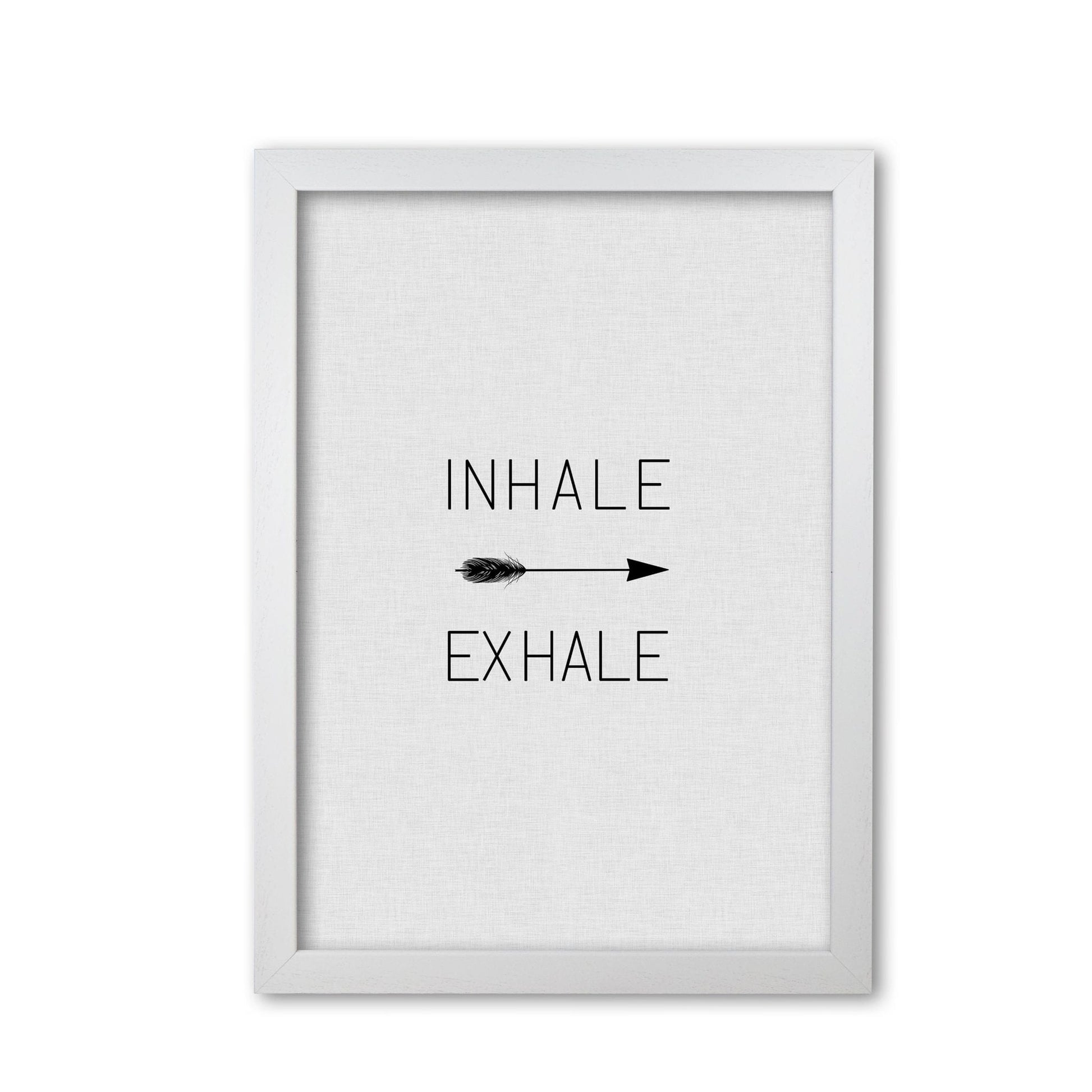 Inhale exhale arrow quote fine art print by orara studio