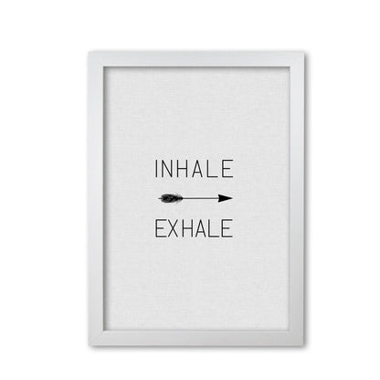 Inhale exhale arrow quote fine art print by orara studio