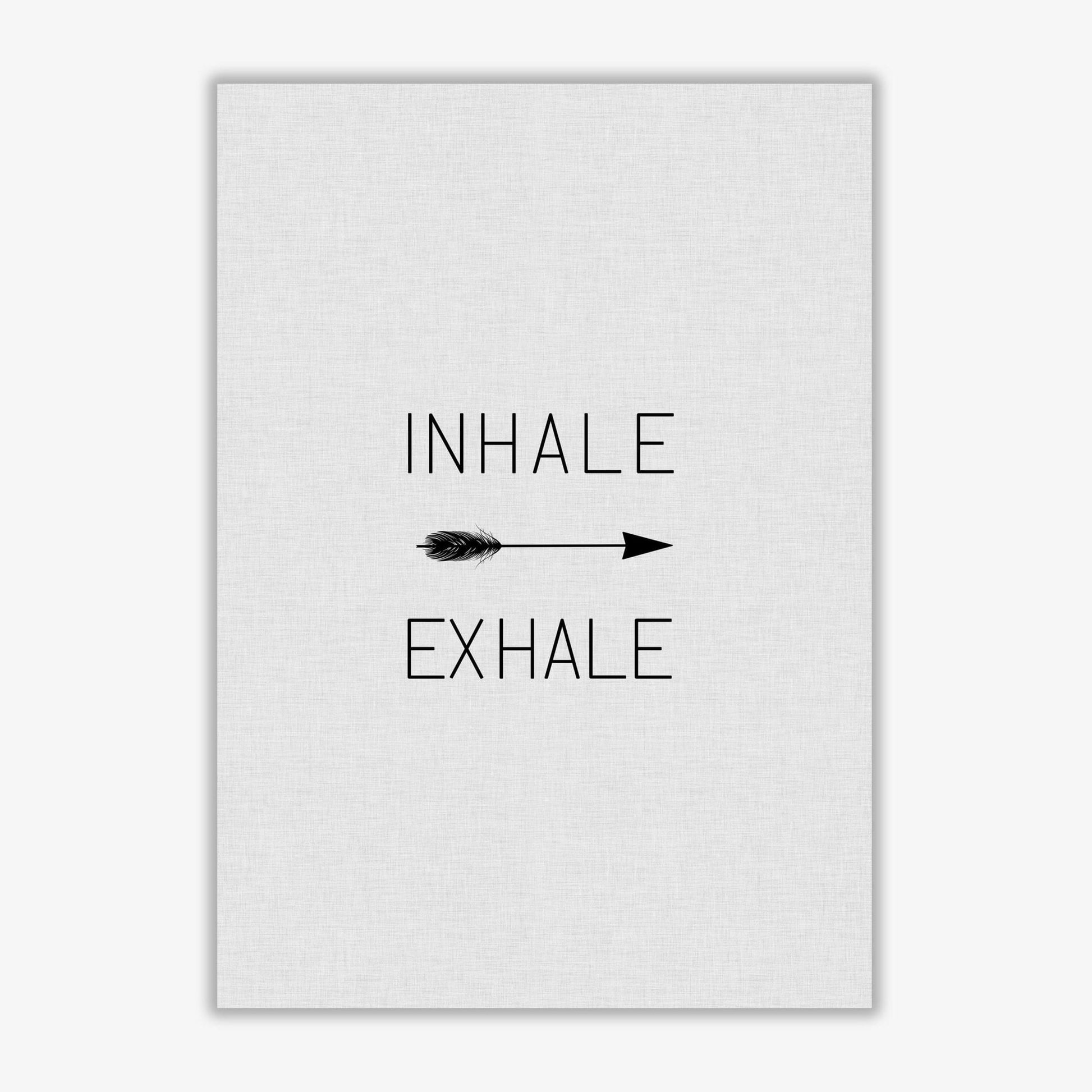 Inhale exhale arrow quote fine art print by orara studio