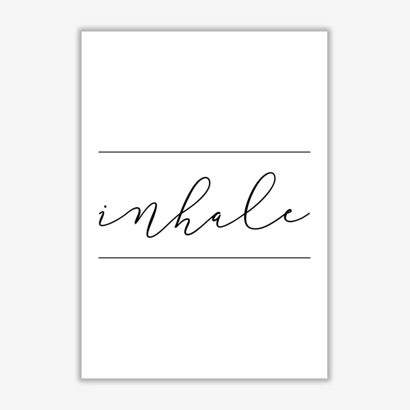 Inhale modern fine art print, framed typography wall art