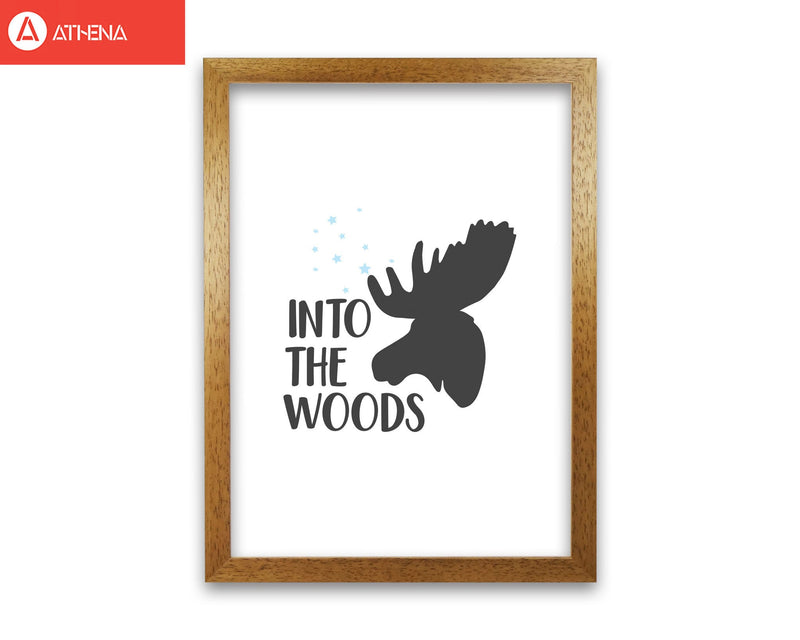 Into the woods modern fine art print, framed typography wall art