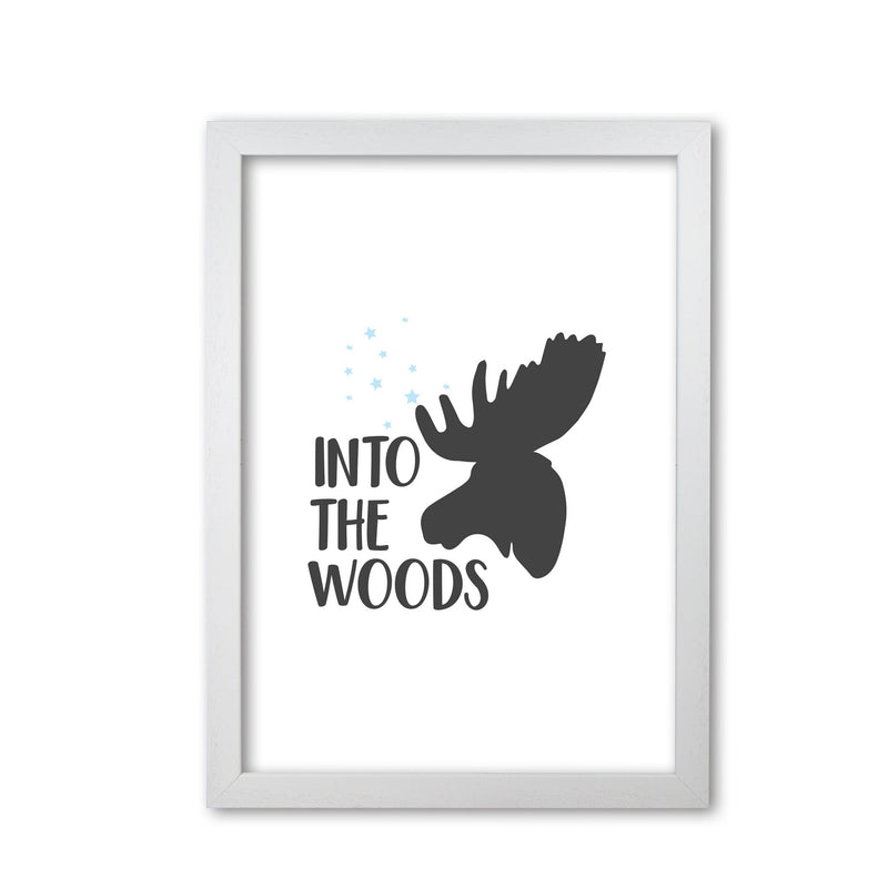 Into the woods modern fine art print, framed typography wall art