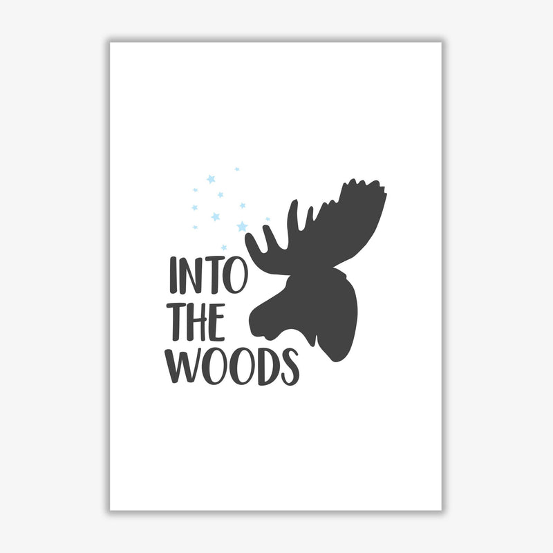 Into the woods modern fine art print, framed typography wall art