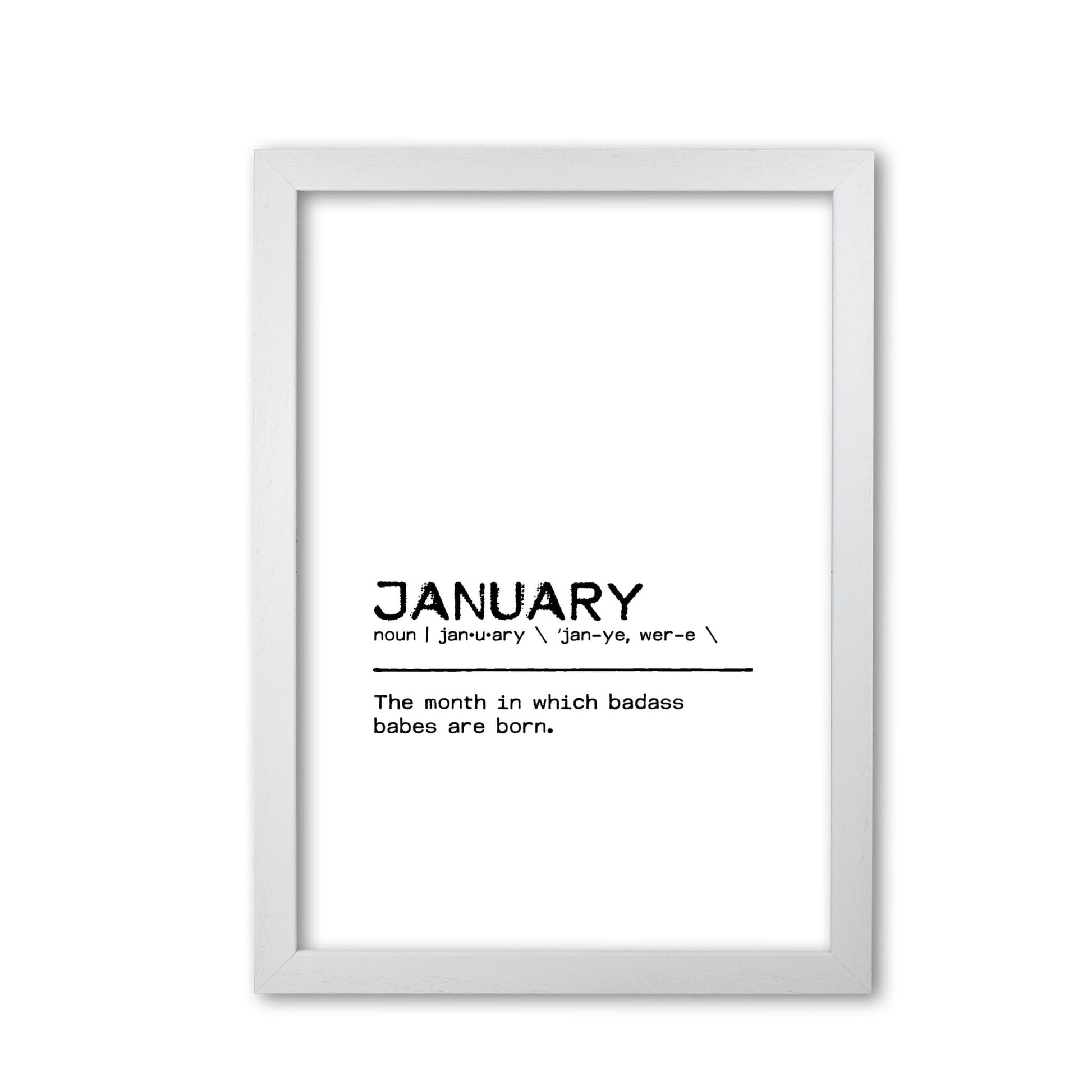 January badass definition quote fine art print by orara studio