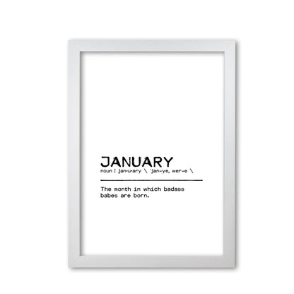 January badass definition quote fine art print by orara studio