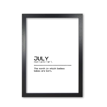 July badass definition quote fine art print by orara studio