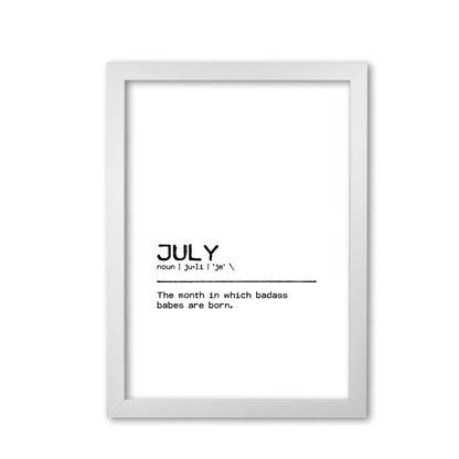 July badass definition quote fine art print by orara studio
