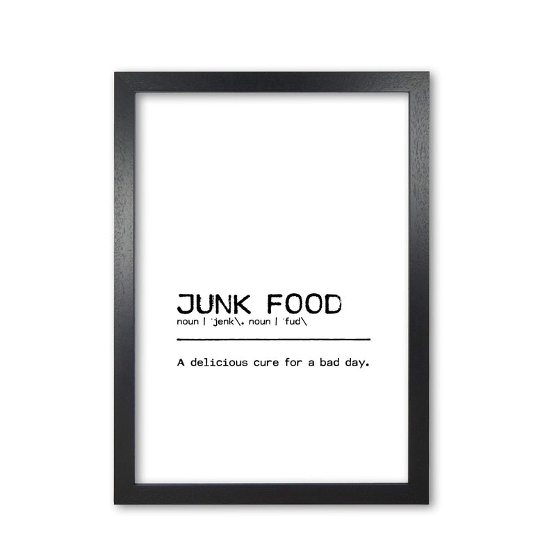 Junk food delicious definition quote fine art print by orara studio