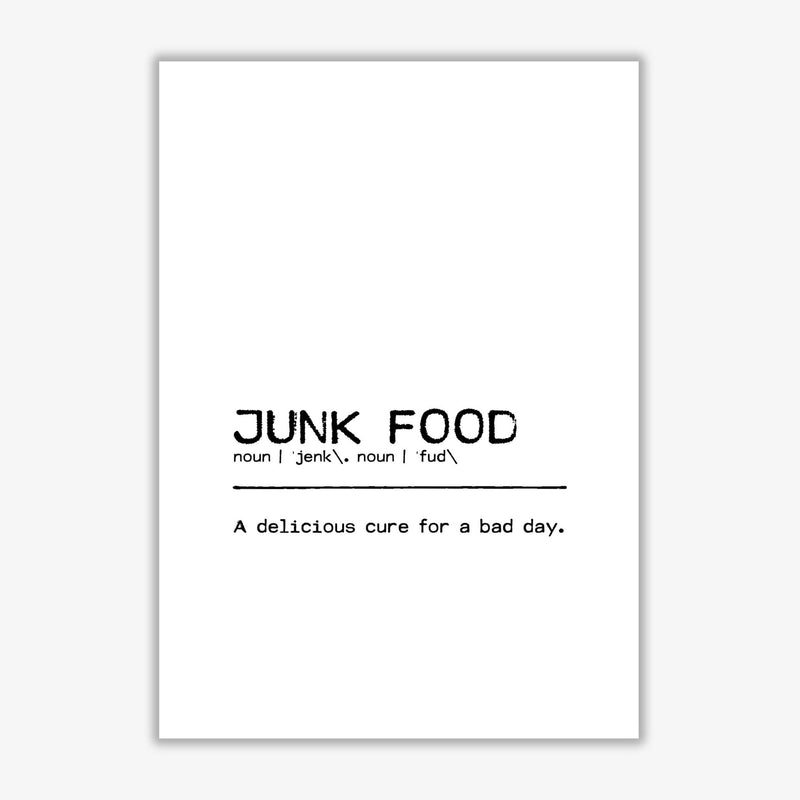 Junk food delicious definition quote fine art print by orara studio