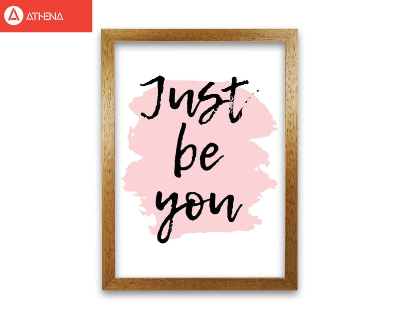 Just be you modern fine art print, framed typography wall art