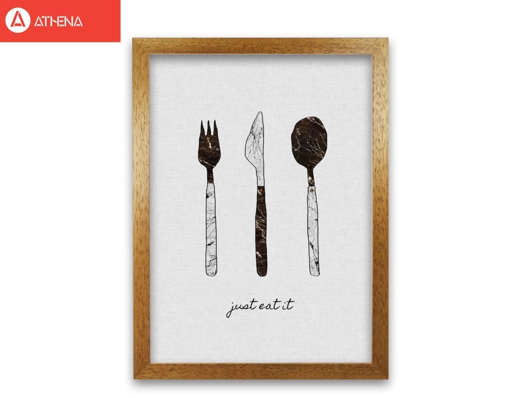 Just eat it fine art print by orara studio, framed kitchen wall art