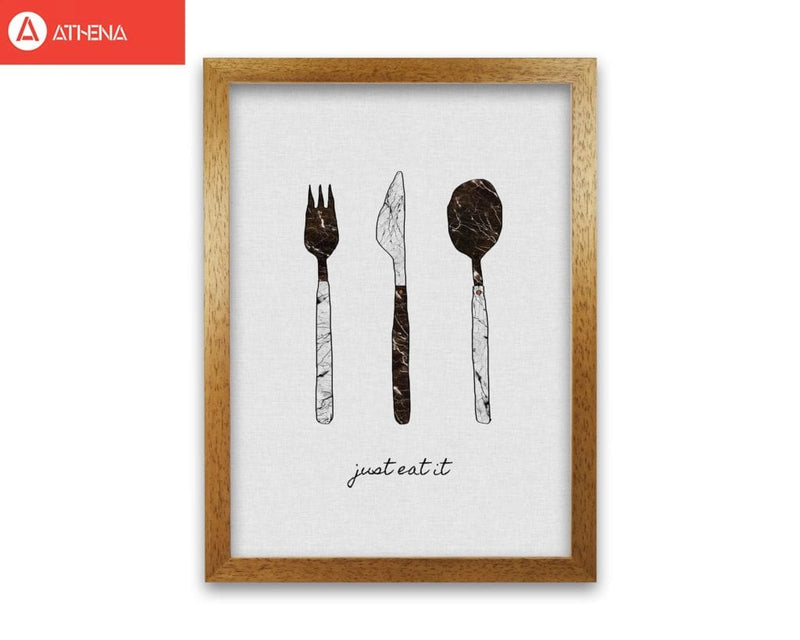 Just eat it fine art print by orara studio, framed kitchen wall art