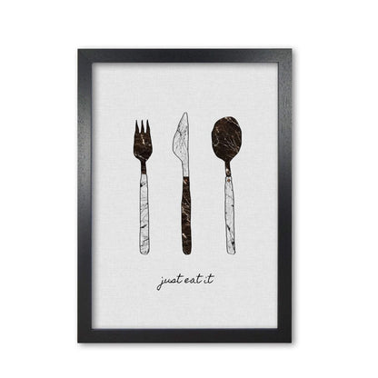 Just eat it fine art print by orara studio, framed kitchen wall art