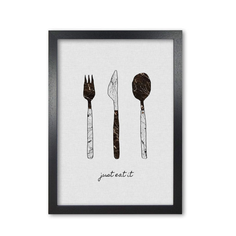 Just eat it fine art print by orara studio, framed kitchen wall art