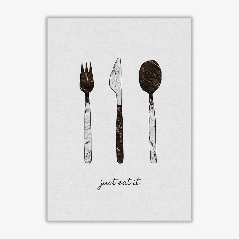 Just eat it fine art print by orara studio, framed kitchen wall art