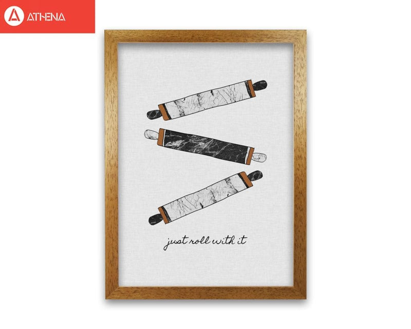 Just roll with it fine art print by orara studio, framed kitchen wall art