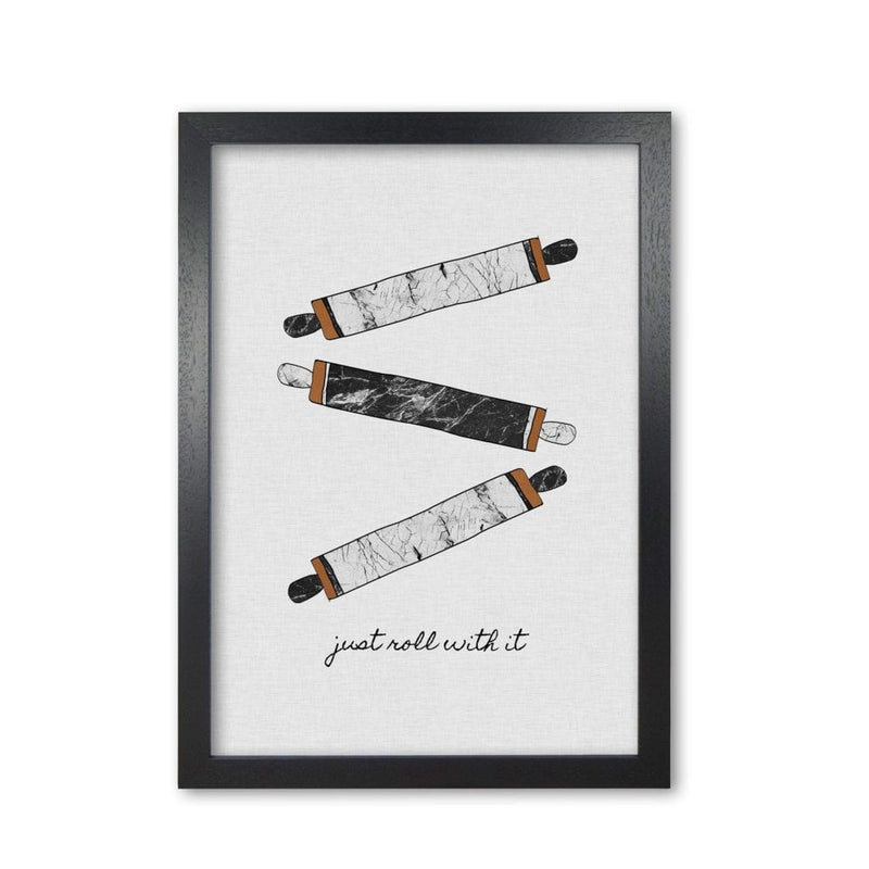 Just roll with it fine art print by orara studio, framed kitchen wall art