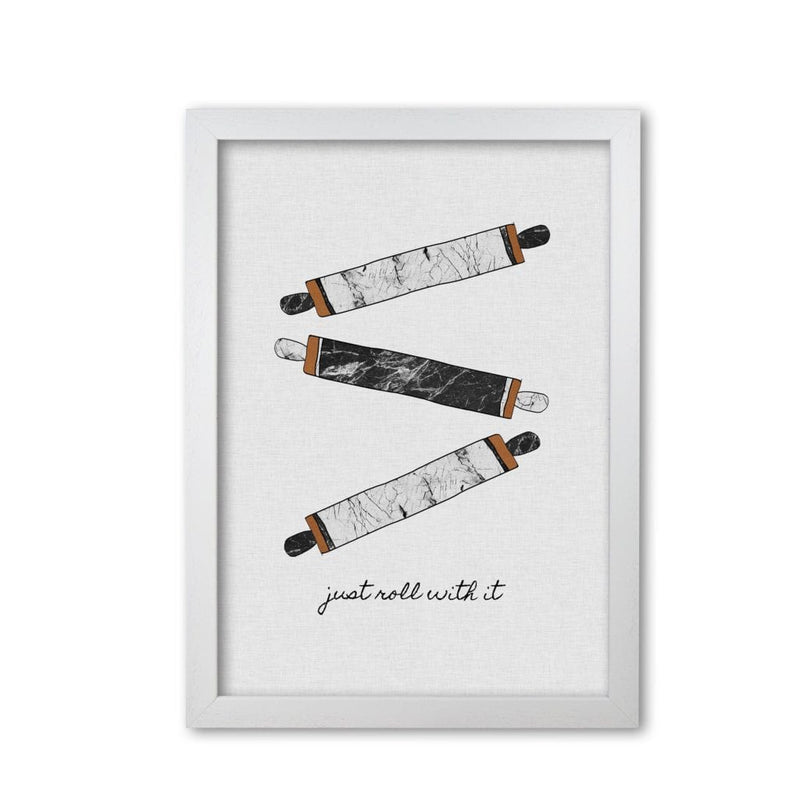 Just roll with it fine art print by orara studio, framed kitchen wall art