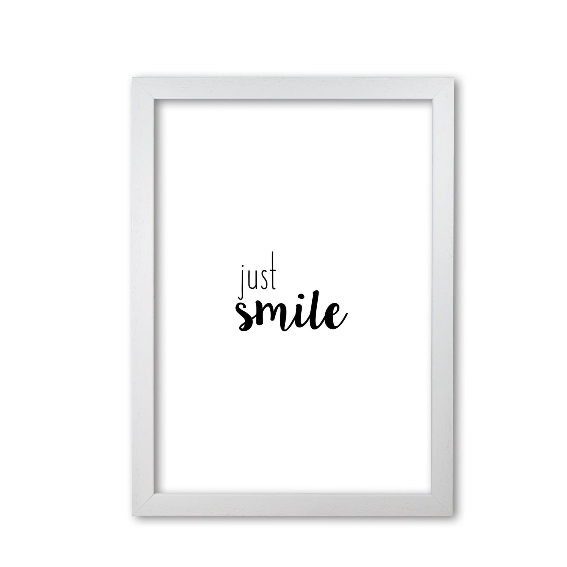 Just smile quote fine art print by orara studio