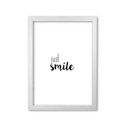 Just smile quote fine art print by orara studio