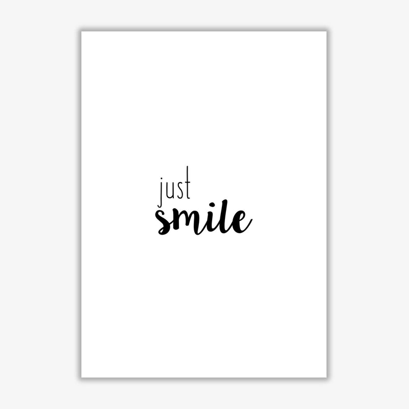 Just smile quote fine art print by orara studio