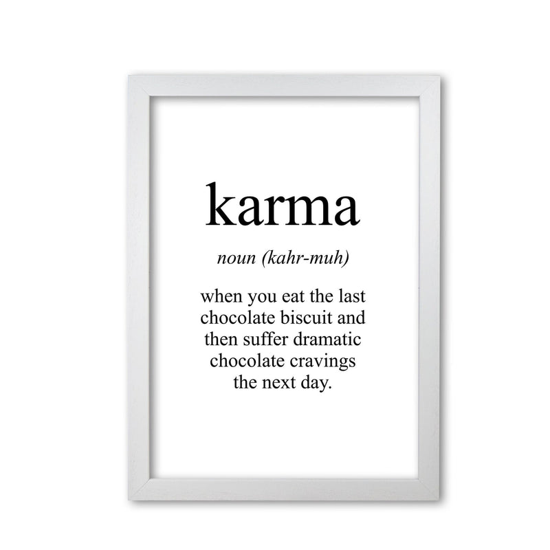 Karma modern fine art print, framed typography wall art