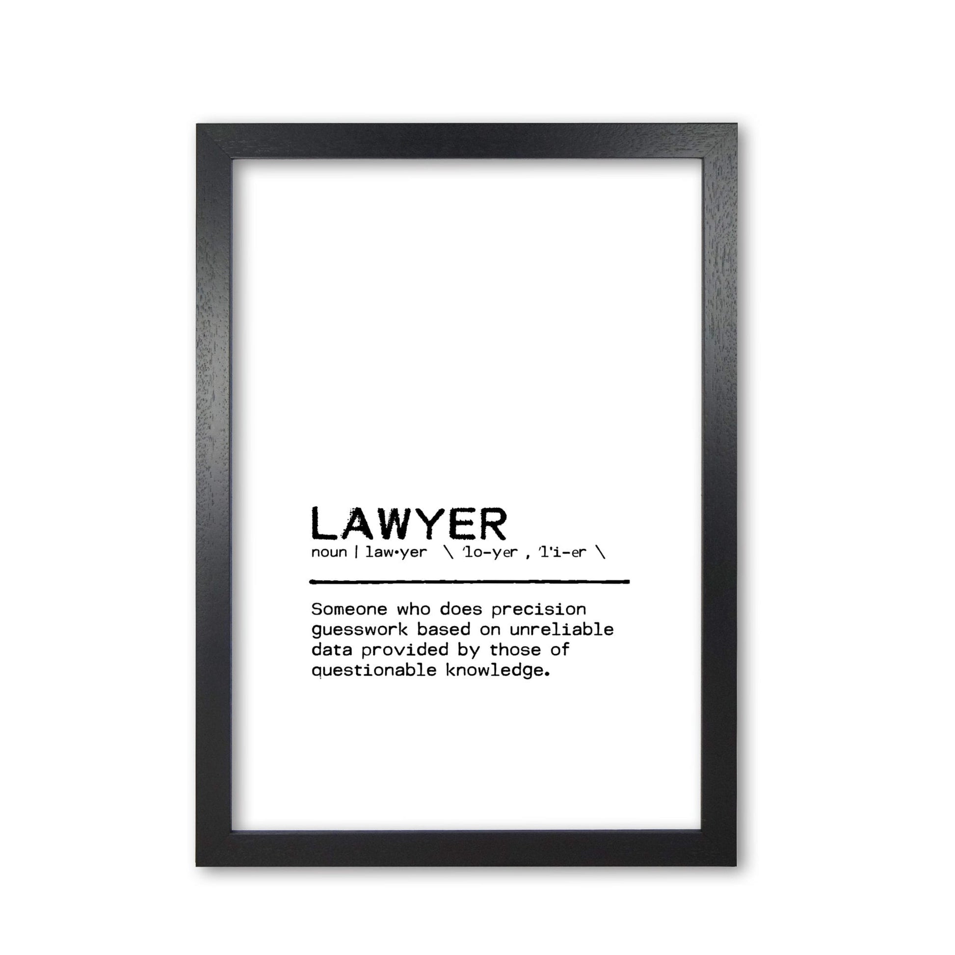 Lawyer questionable definition quote fine art print by orara studio