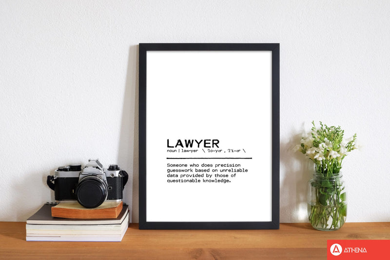 Lawyer questionable definition quote fine art print by orara studio